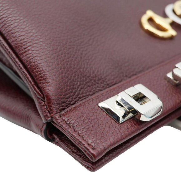 Gucci Zumi Medium Leather Top Handle Shoulder Bag Burgundy 564714 - Picture 5 of 12